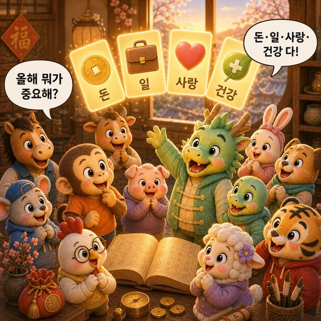 올해 뭐가 중요해? 돈·일·사랑·건강 다!